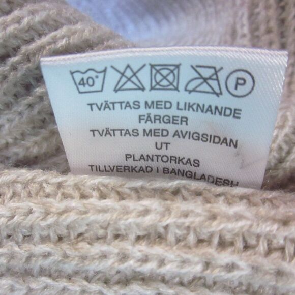 Isolde Womens Fall Knit Cowlneck Oversized Beige Knit Sweater Size  S / M - Picture 6 of 15